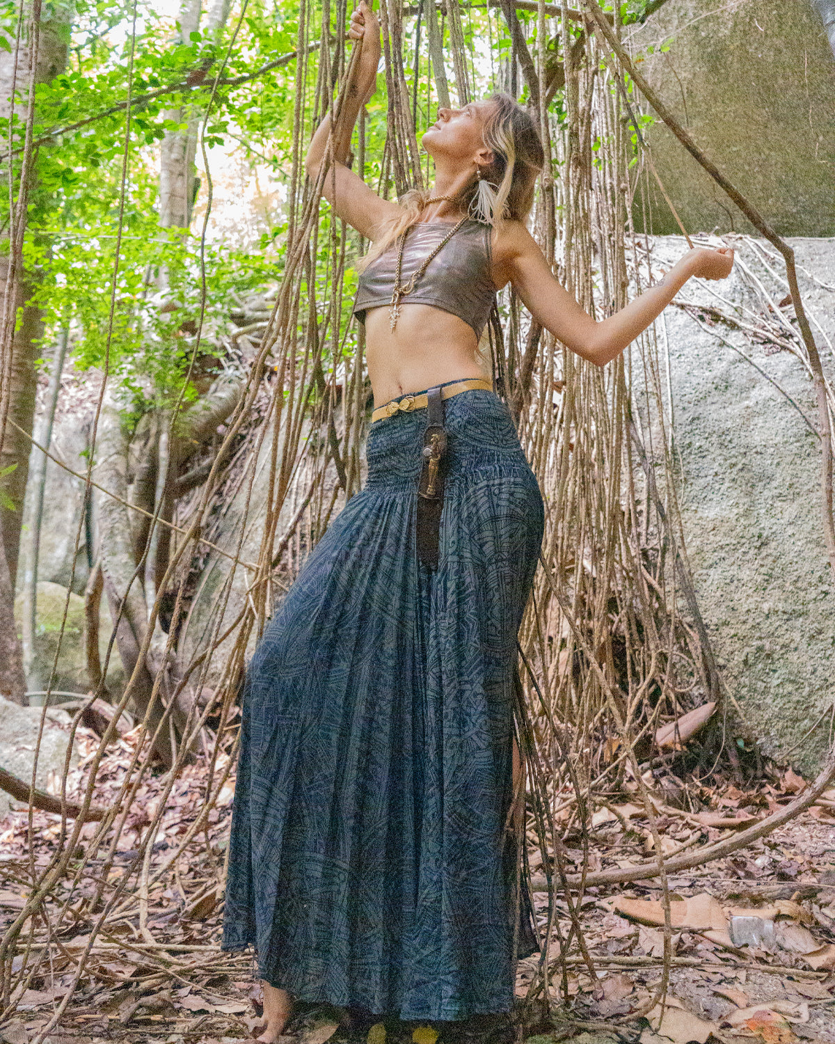 Gipsy Low Waist Long Skirt / Bamboo - RETRO FUTURE