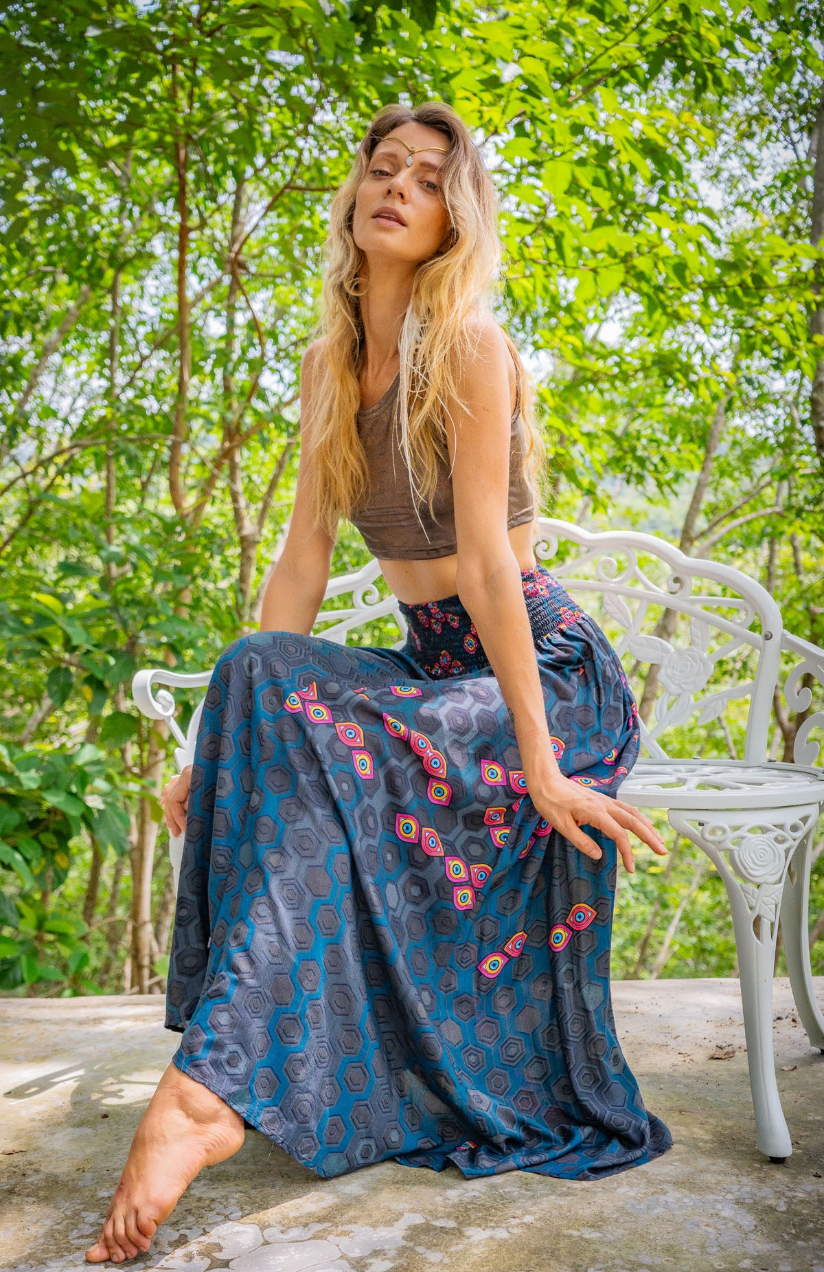 Gipsy Low Waist Long Skirt / Bamboo - SEXTIESEYEZES