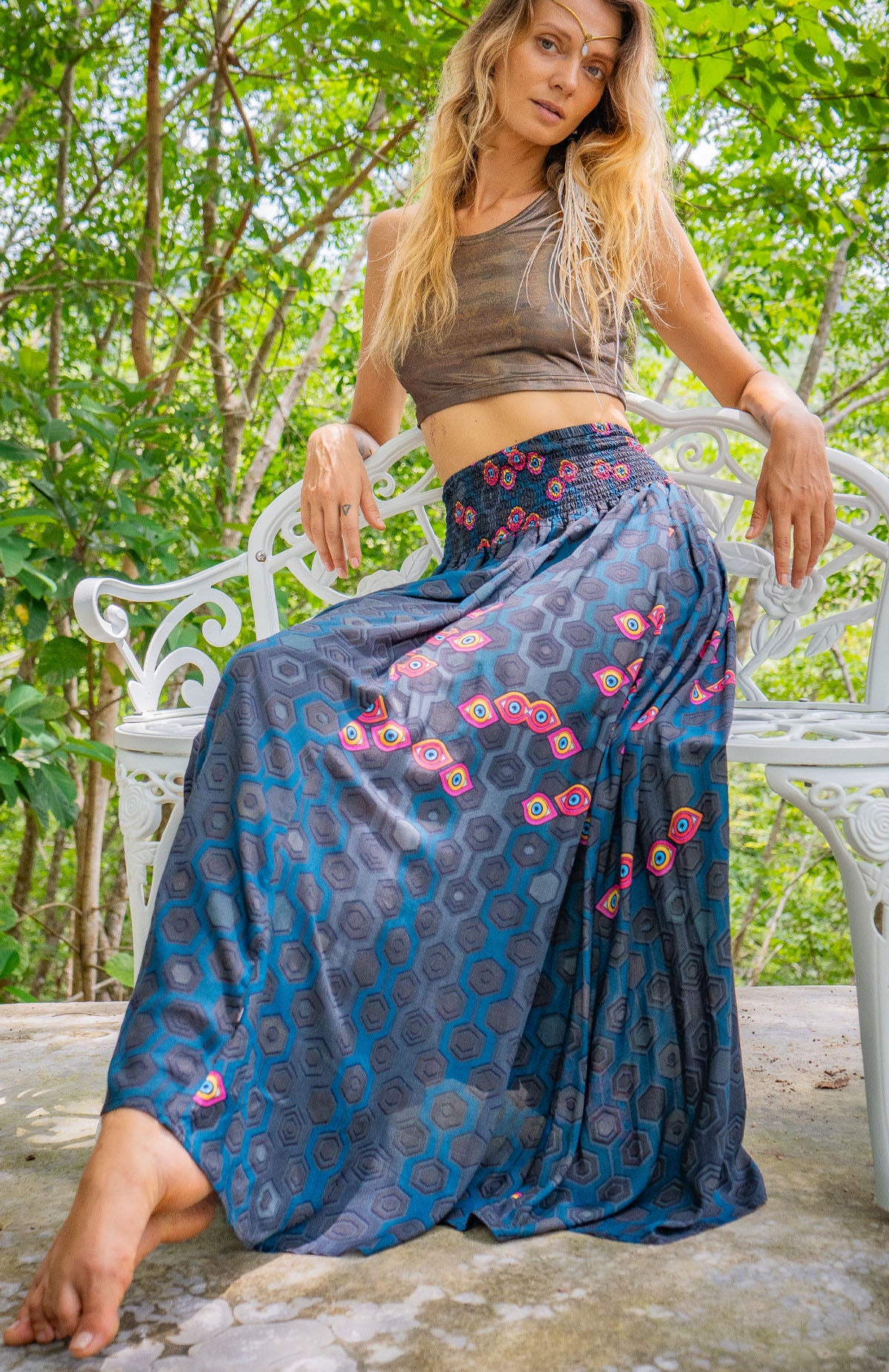 Gipsy Low Waist Long Skirt / Bamboo - SEXTIESEYEZES