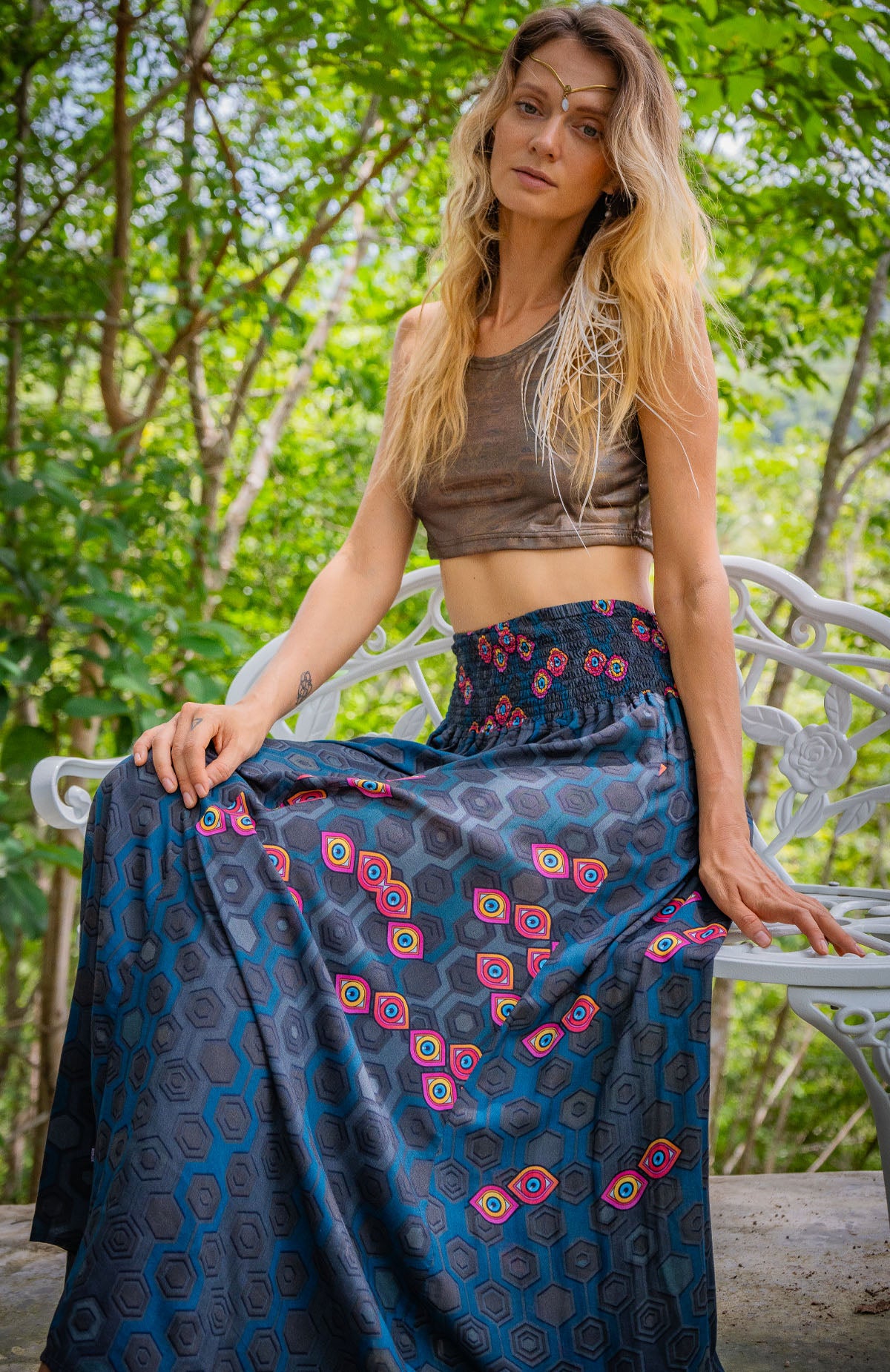 Gipsy Low Waist Long Skirt / Bamboo - SEXTIESEYEZES