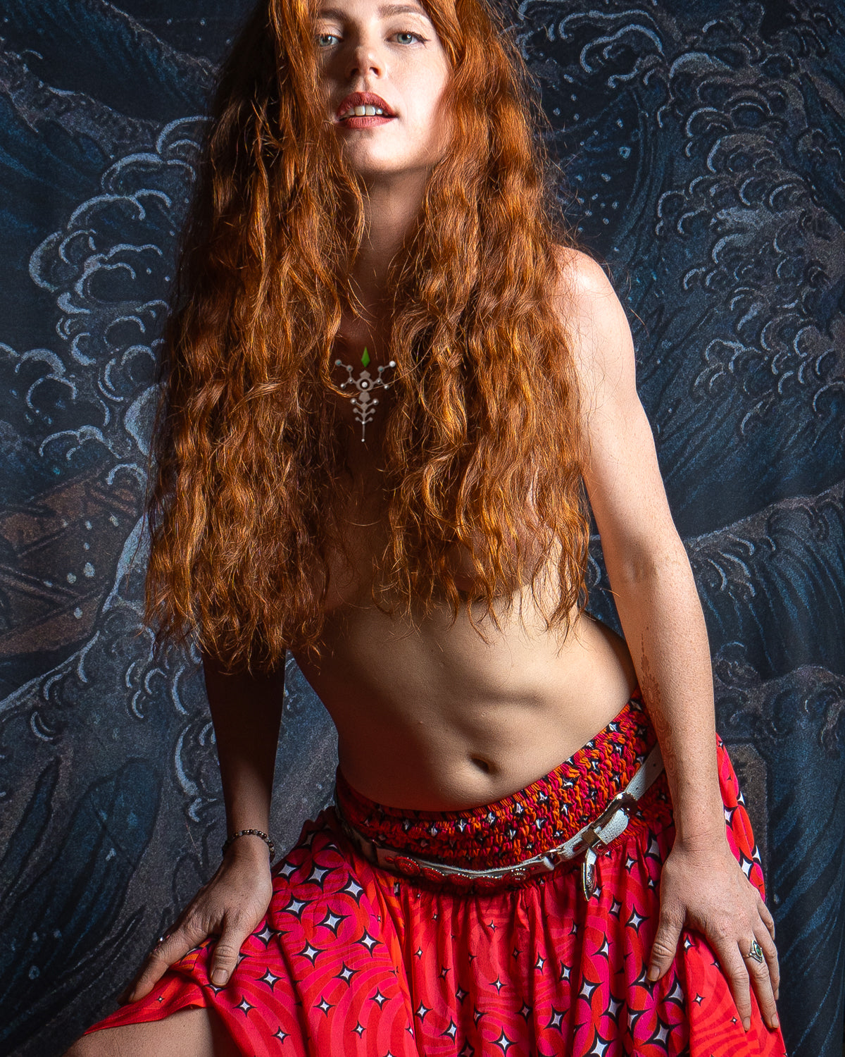 Gipsy Low Waist Long Skirt / Bamboo - VULKANA