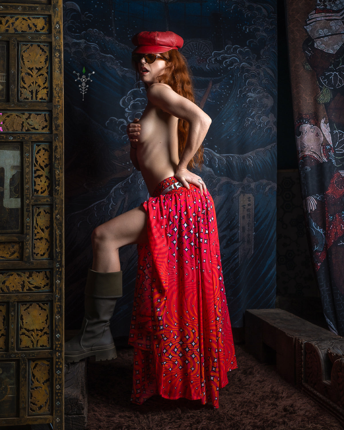 Gipsy Low Waist Long Skirt / Bamboo - VULKANA