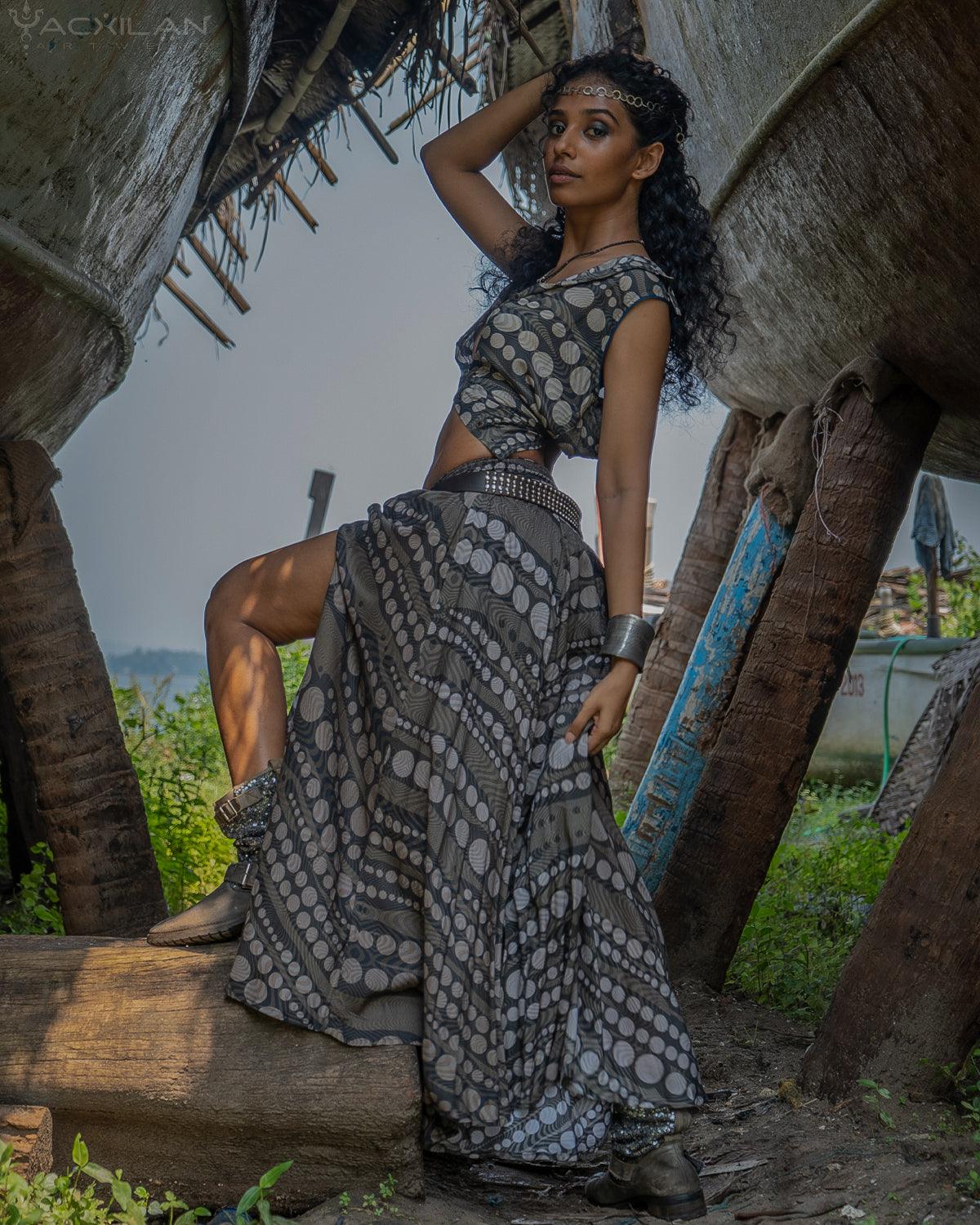 Gipsy Long Skirt / Bamboo - SANDSTORMZ - Yacxilan Artwear