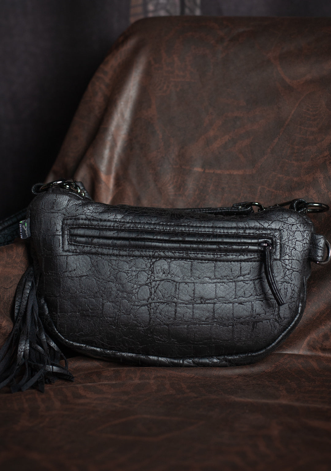 Hand Bag / Fake Leather - BLAK CROCODILE