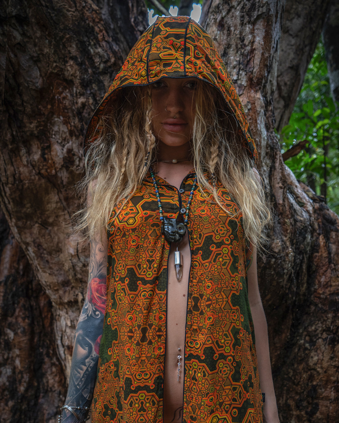 Hooded Long Dress / Bamboo - Mustard ATLANTHEON