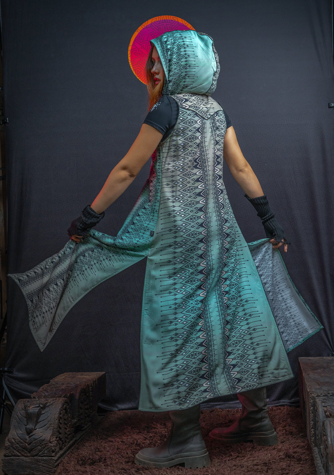 Hooded Long Dress / Bamboo - BOHONI