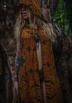 Hooded Long Dress / Bamboo - Mustard ATLANTHEON