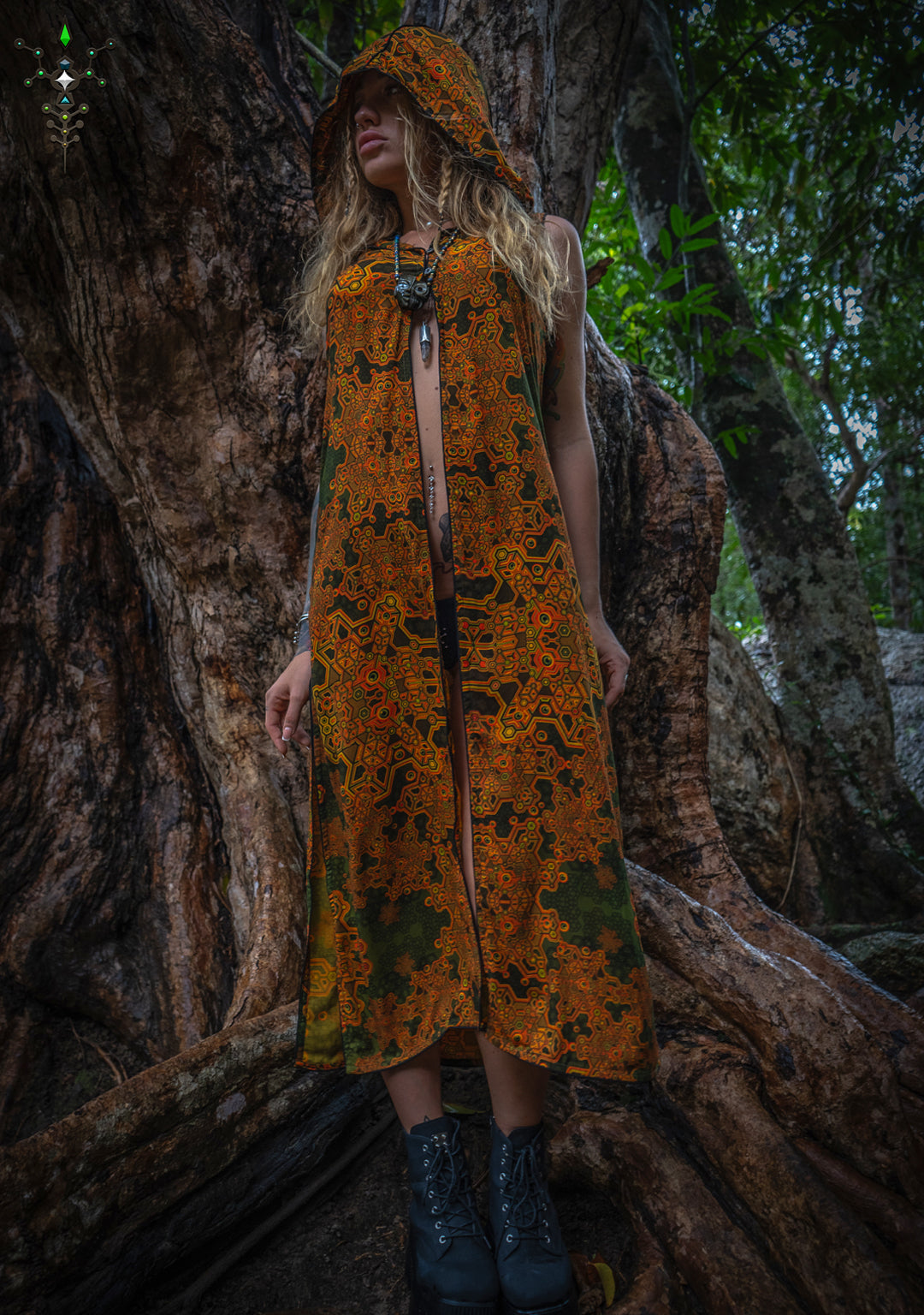 Hooded Long Dress / Bamboo - Mustard ATLANTHEON