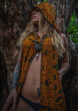 Hooded Long Dress / Bamboo - Mustard ATLANTHEON