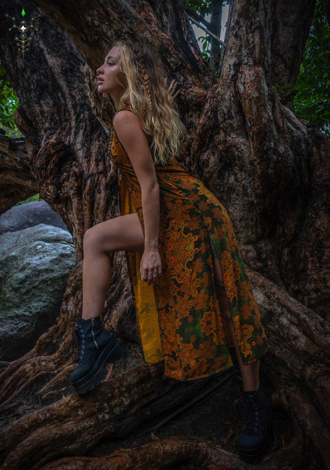 Hooded Long Dress / Bamboo - Mustard ATLANTHEON