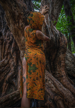 Hooded Long Dress / Bamboo - Mustard ATLANTHEON