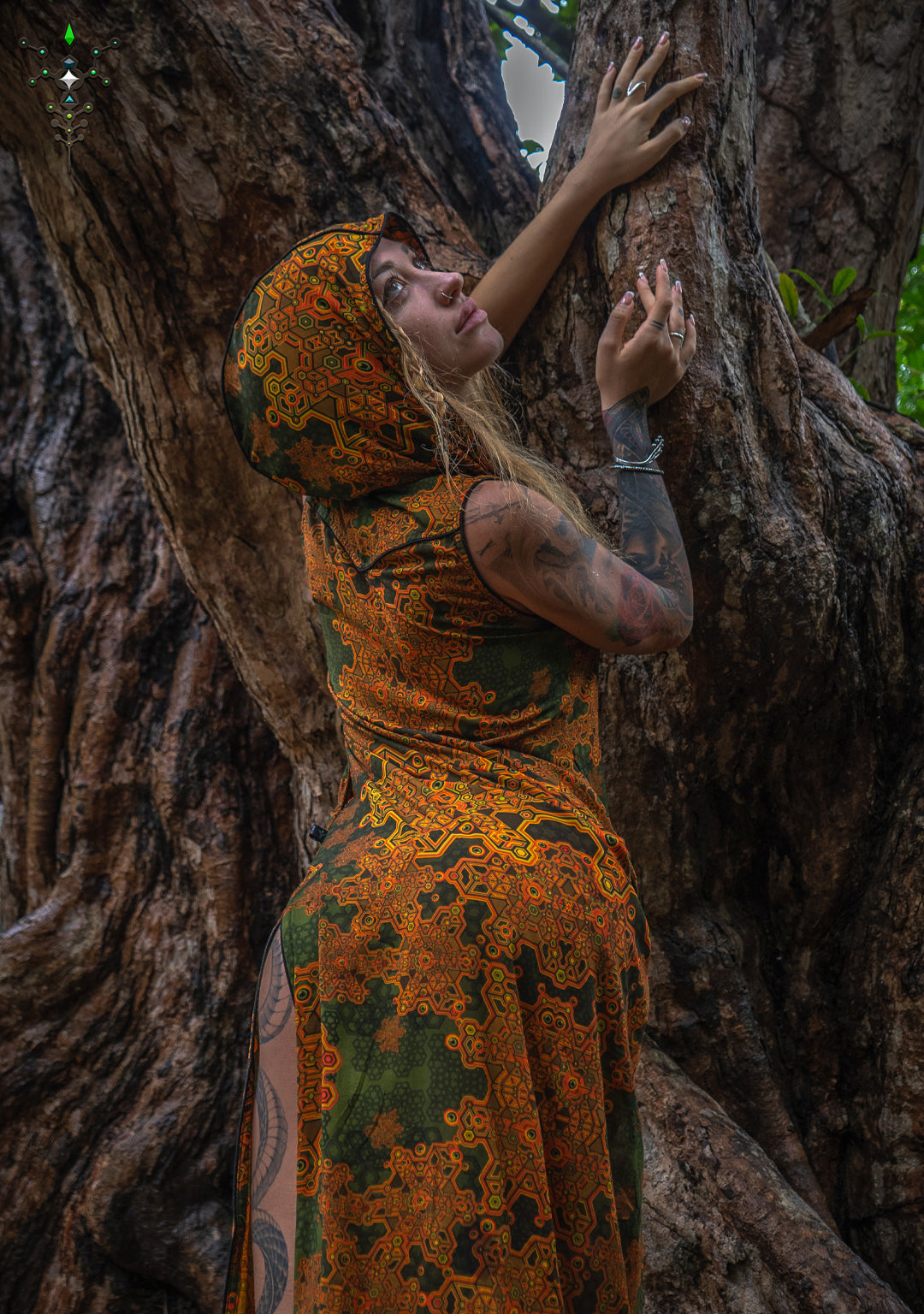 Hooded Long Dress / Bamboo - Mustard ATLANTHEON