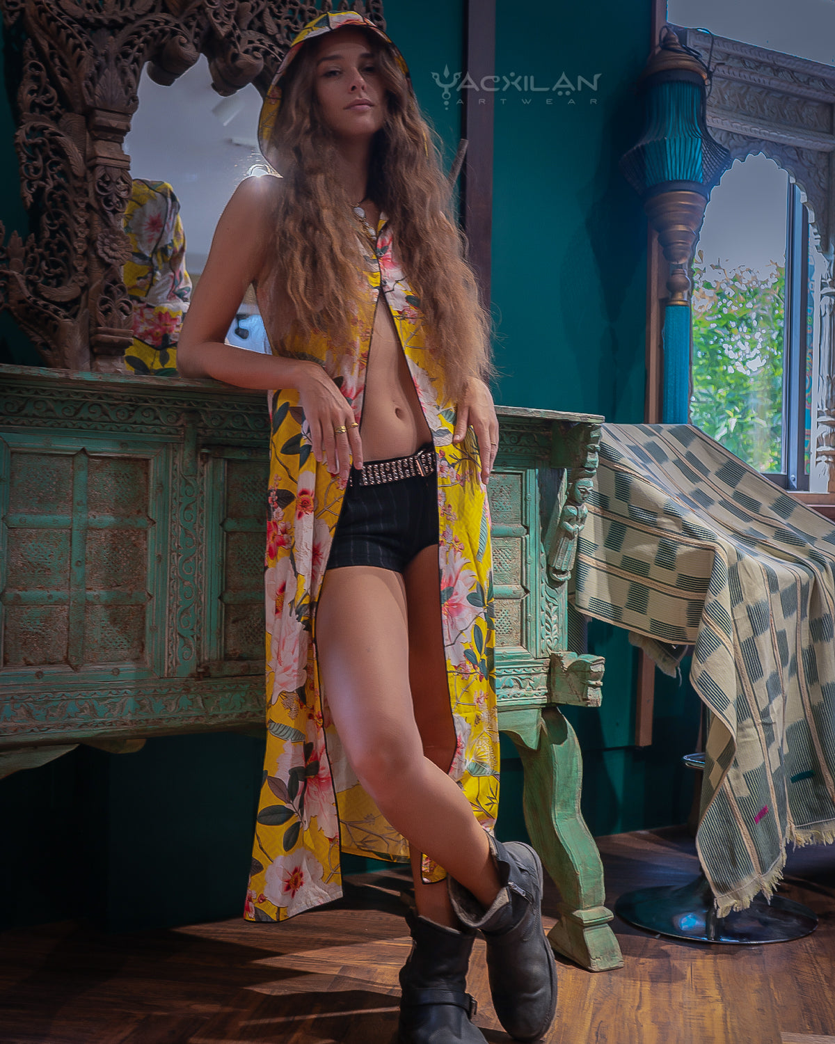 Hooded Long Dress Woman / Viscose - HAWAII BOMBAY