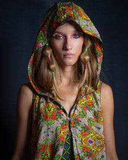 Hooded Long Dress Woman / Viscose - PAKAL'S GOLD Hooded Long Dress Woman / Viscose - PAKAL'S GOLD