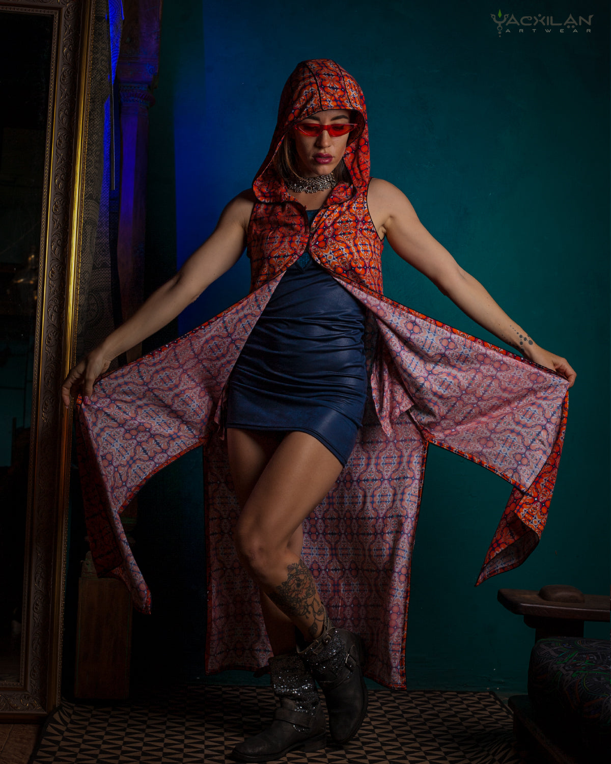 Hooded Long Dress / Viscose - REDER