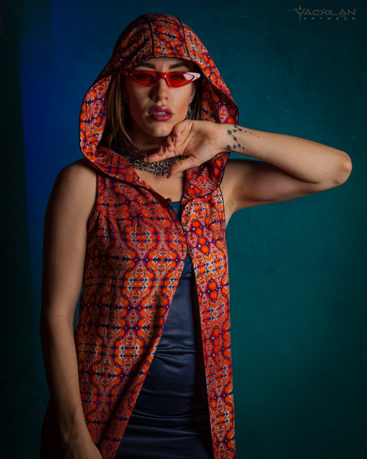 Hooded Long Dress / Viscose - REDER