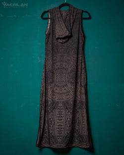 Hooded Long Dress Woman / Viscose - RETROFUTURE - Yacxilan Artwear