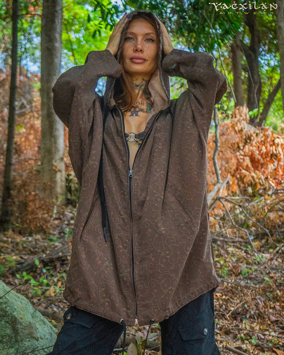 Woman Hooded Kimono Jacket / Kupra - REBIRTH OF IKARO Latte