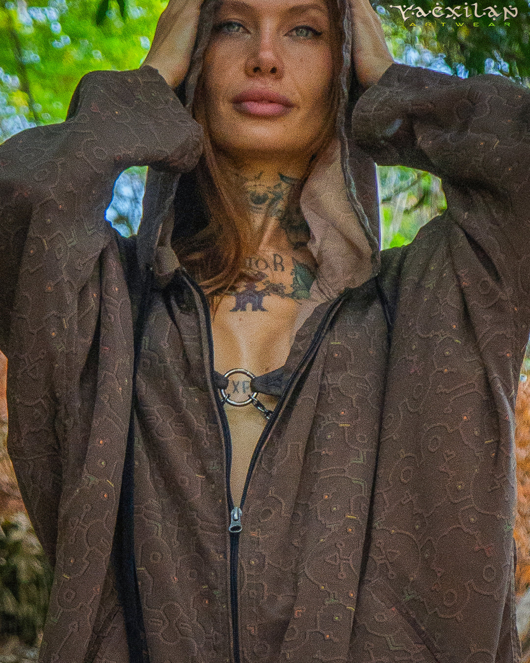 Woman Hooded Kimono Jacket / Kupra - REBIRTH OF IKARO Latte
