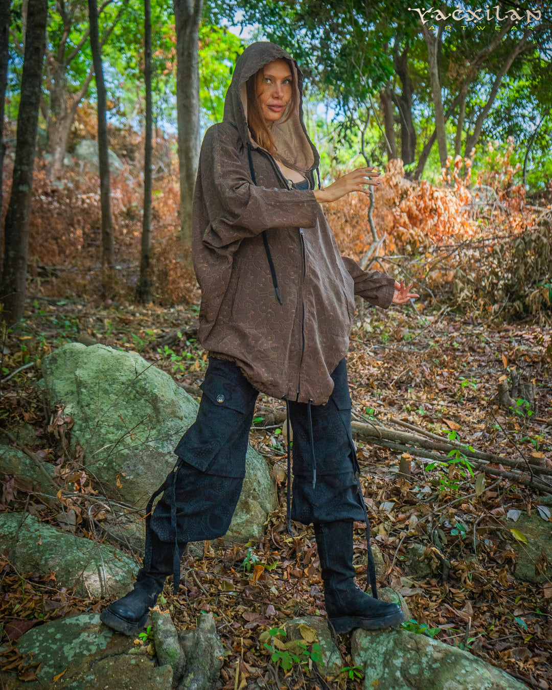 Woman Hooded Kimono Jacket / Kupra - REBIRTH OF IKARO Latte