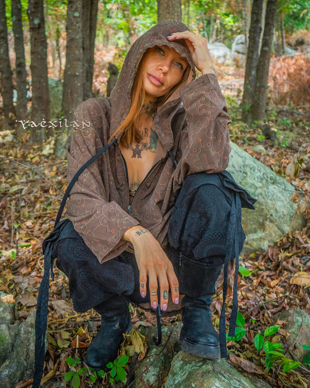 Woman Hooded Kimono Jacket / Kupra - REBIRTH OF IKARO Latte
