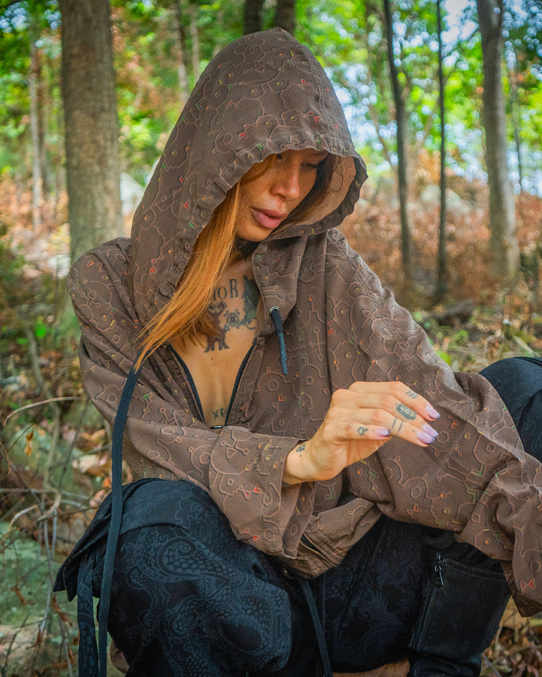 Woman Hooded Kimono Jacket / Kupra - REBIRTH OF IKARO Latte