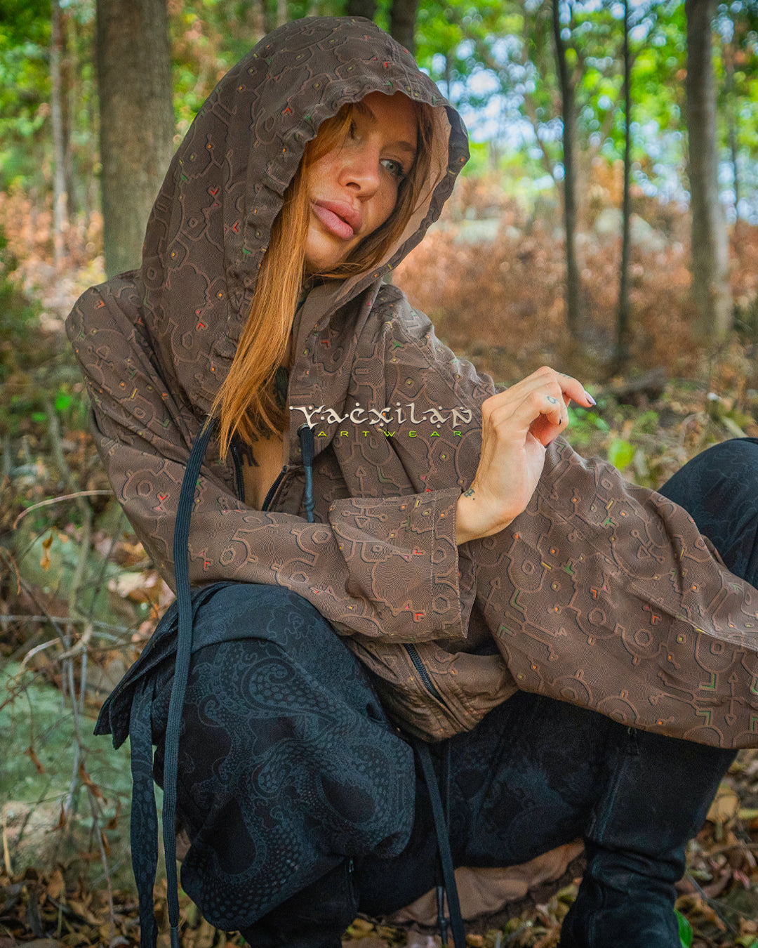 Woman Hooded Kimono Jacket / Kupra - REBIRTH OF IKARO Latte