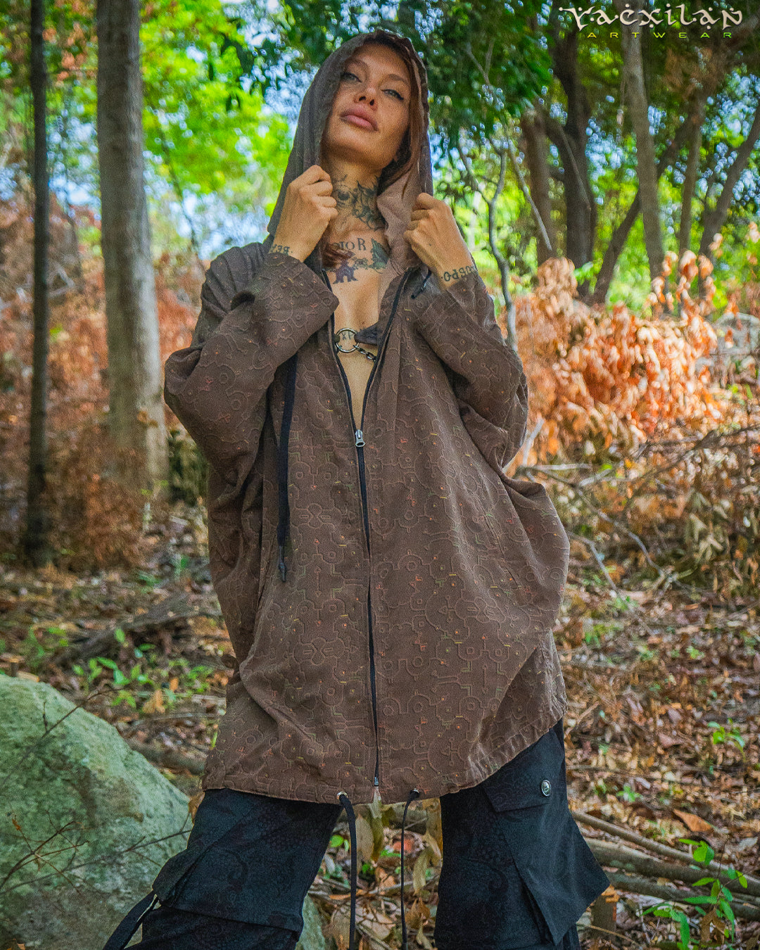 Woman Hooded Kimono Jacket / Kupra - REBIRTH OF IKARO Latte
