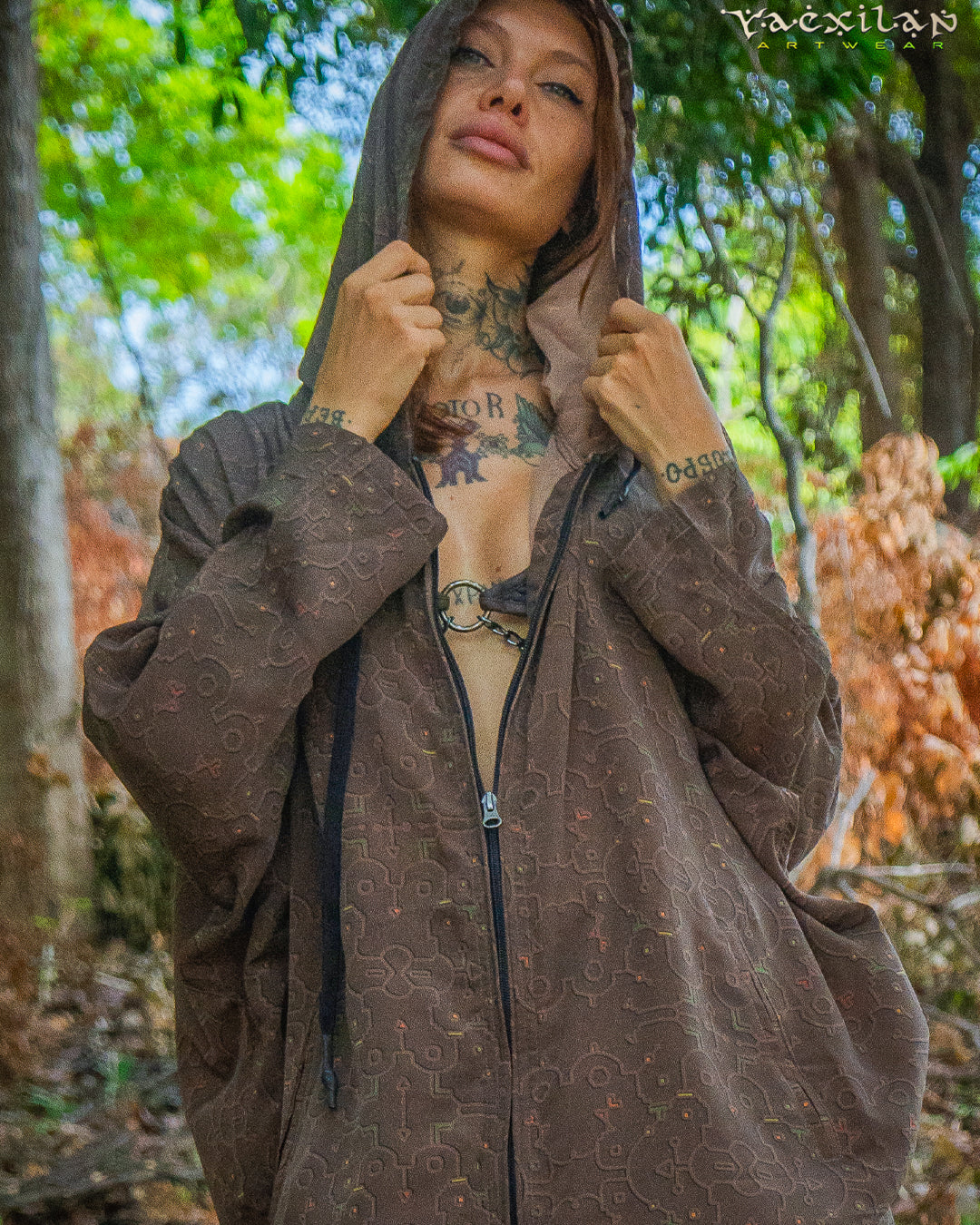 Woman Hooded Kimono Jacket / Kupra - REBIRTH OF IKARO Latte