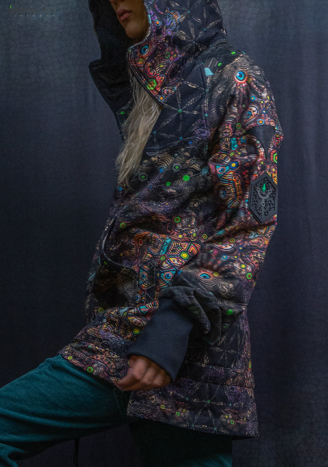 Hoodie Men NEPTUNE / Cotton Fleece - PSYCHEDELIKA GALACTIKA