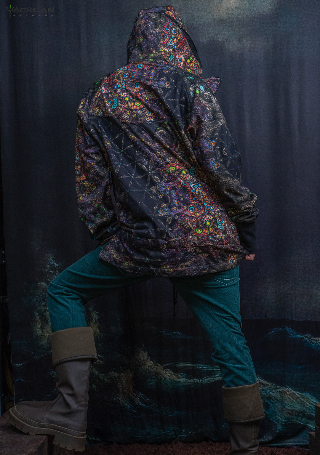 Hoodie Men NEPTUNE / Cotton Fleece - PSYCHEDELIKA GALACTIKA