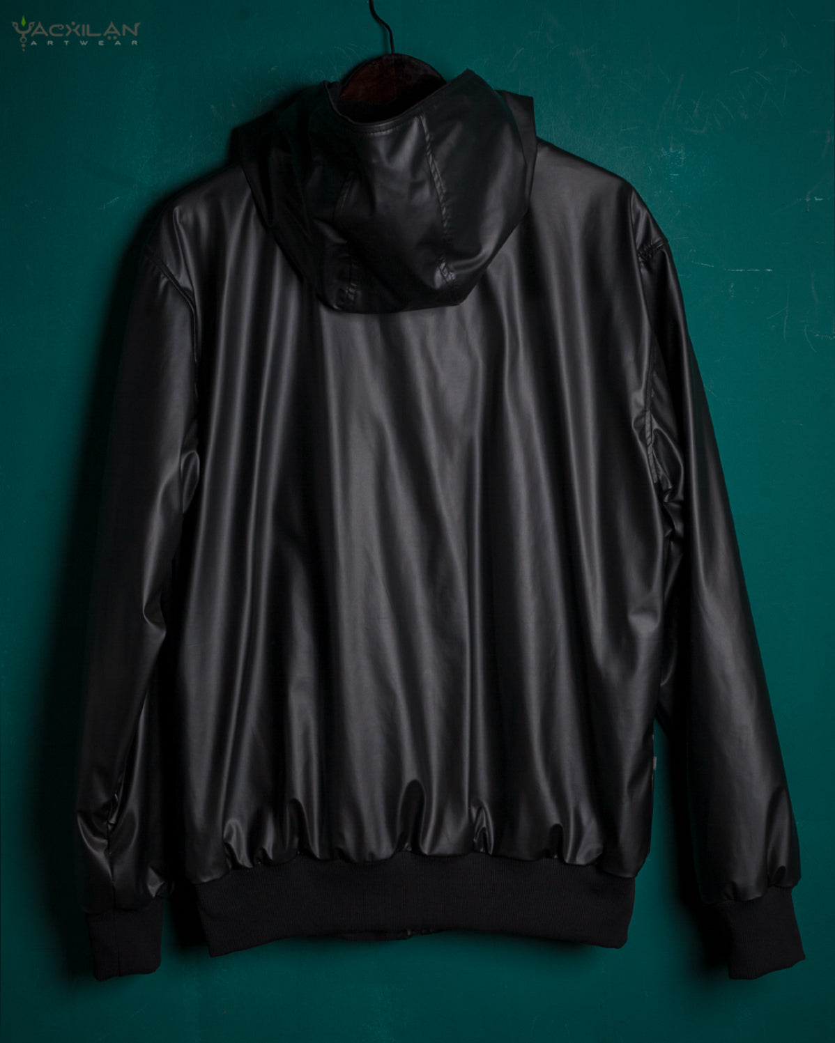Hoodie Men / PU waterproof  - BLACK RAIN Yacxilan Artwear