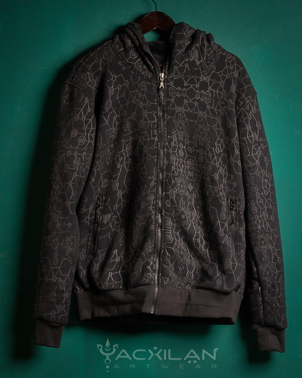 Hoodie Men / Polar Fur - Black SHAMANKA - Yacxilan Artwear