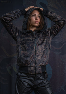 New Hoodie Woman / Velvet Fawn - SKULLOHOLIC