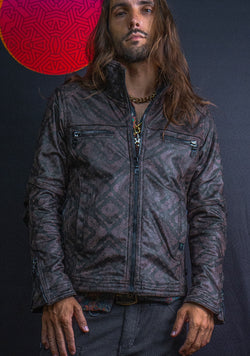 Jacket Men ALIEN / Fake Leather - Brown MAORIBONES