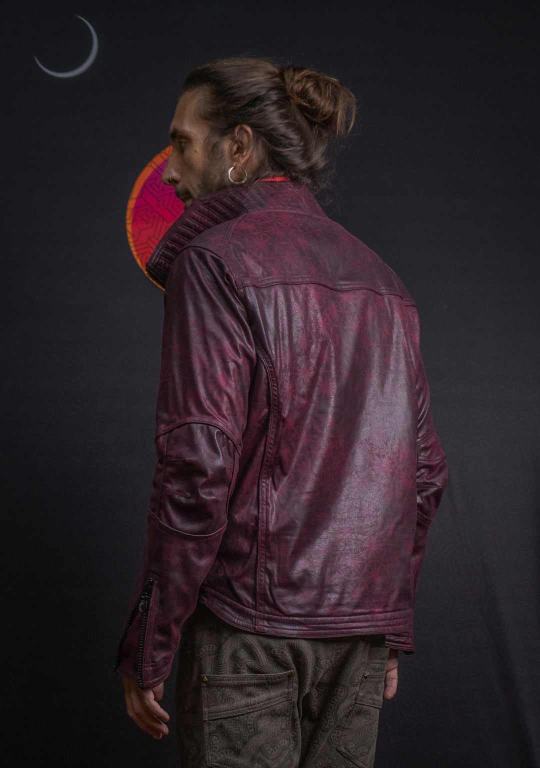 Jacket Men ALIEN / Fake Leather - Redwine SUNSHINE