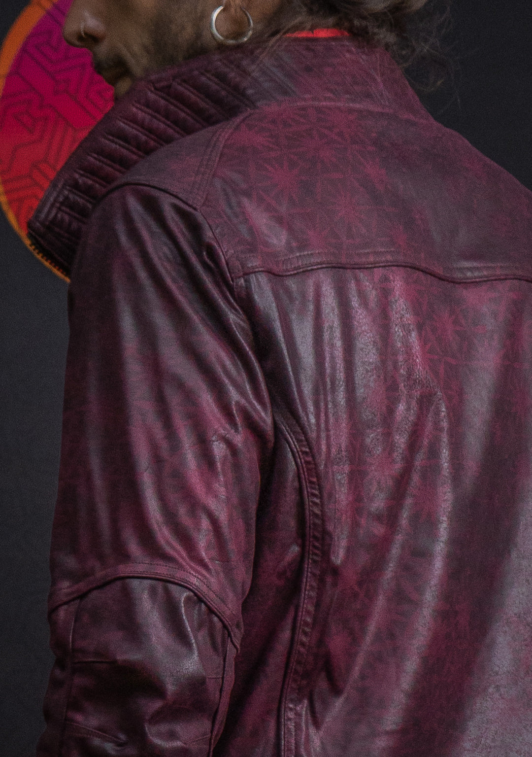 Jacket Men ALIEN / Fake Leather - Redwine SUNSHINE
