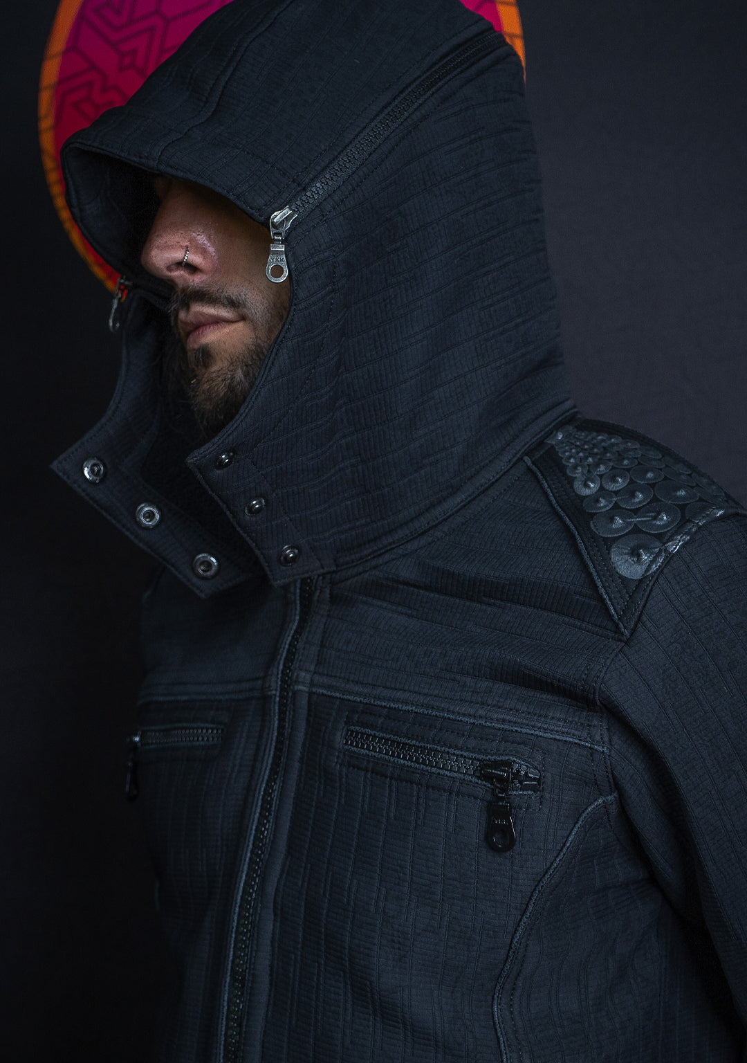 Hooded Jacket Men ALIEN / High Tech - DARK ASH DRAGONS