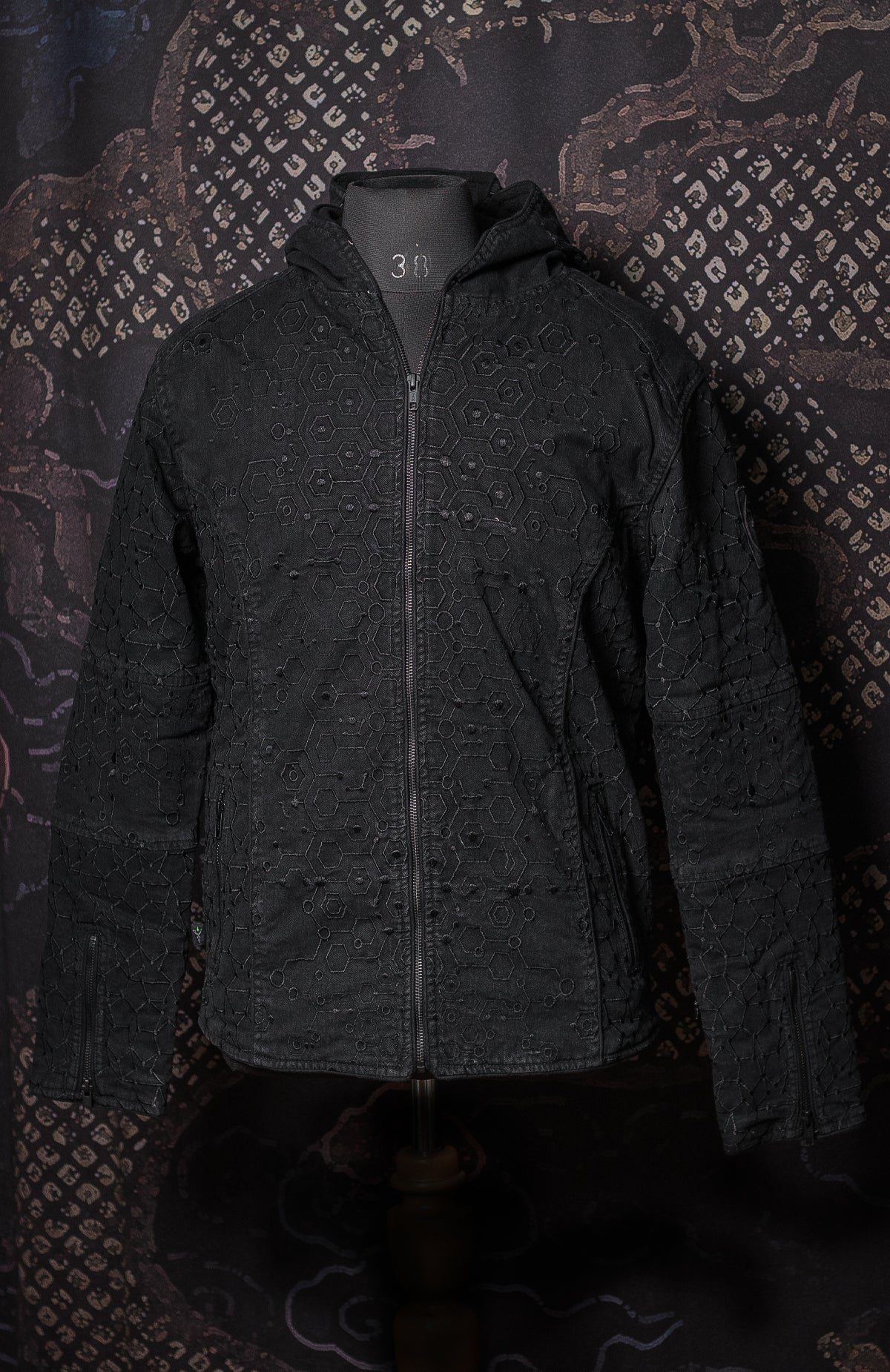 Jacket Men / Denim Digital Embroidery - Black KAMBOZII PENTA