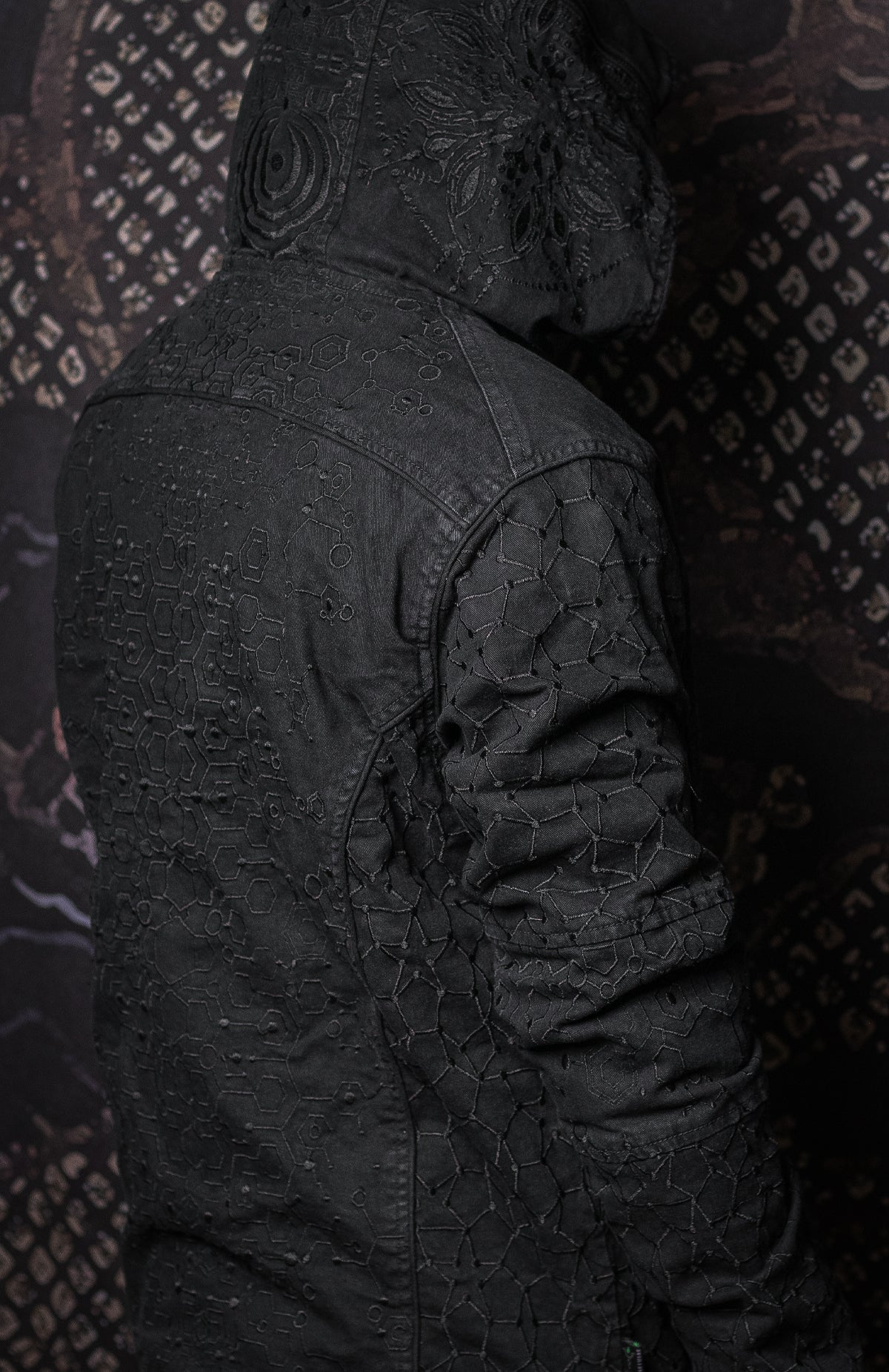 Jacket Men / Denim Stretchy Digital Embroidery Stonewashed - KAMBOZII PENTA