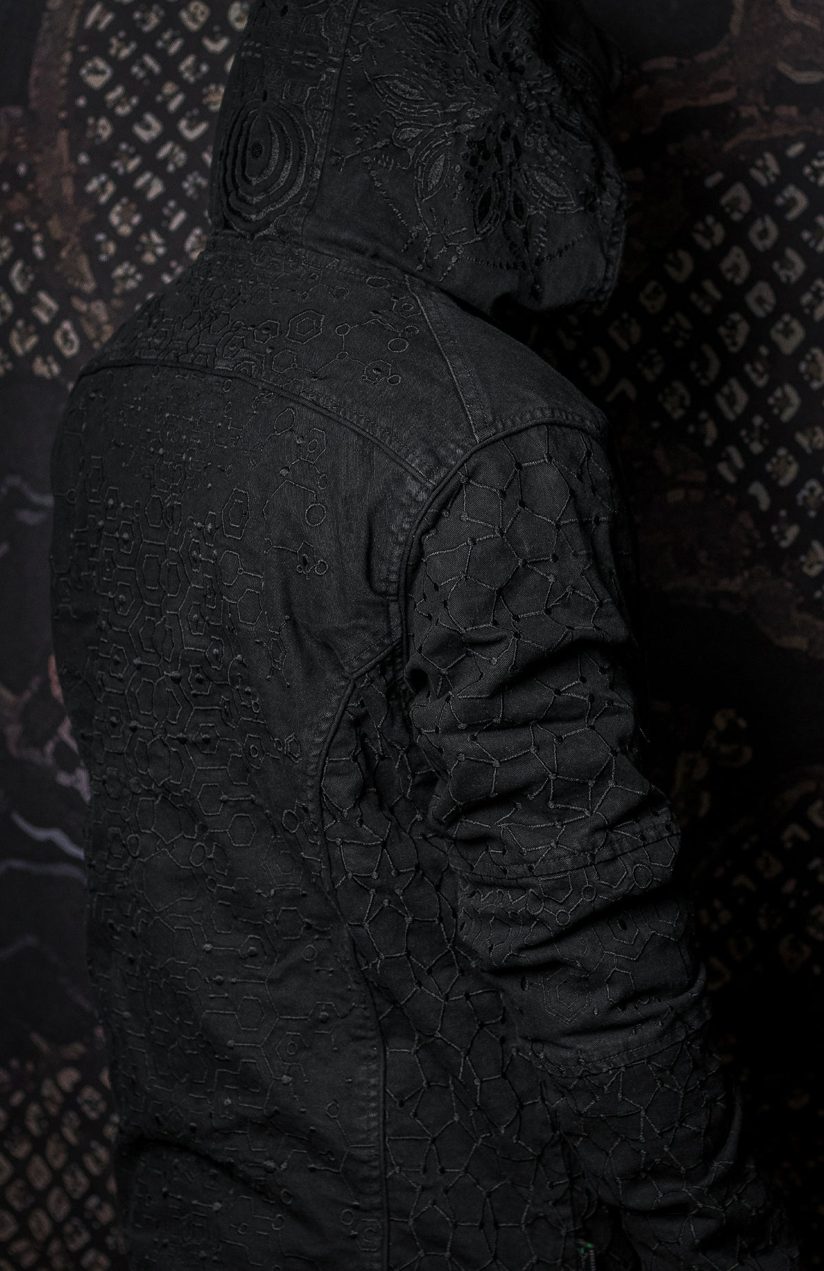 Jacket / Denim Stretchy Digital Embroidery Stonewashed - KAMBOZII PENTA