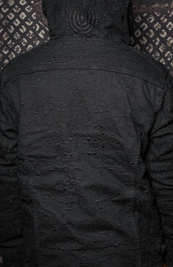 Jacket Men / Denim Digital Embroidery - Black KAMBOZII PENTA