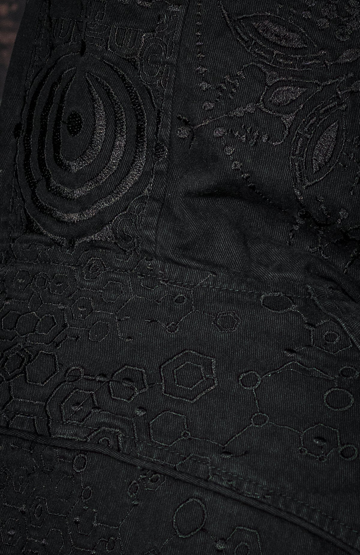 Jacket / Denim Stretchy Digital Embroidery Stonewashed - KAMBOZII PENTA