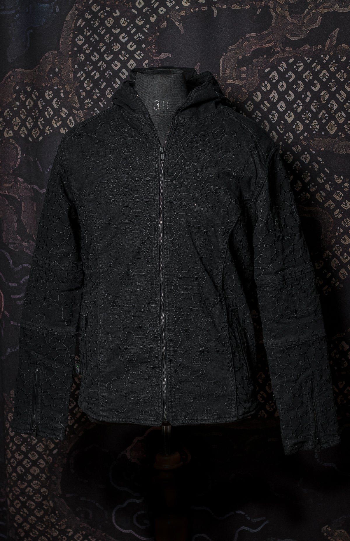Jacket / Denim Stretchy Digital Embroidery Stonewashed - KAMBOZII PENTA