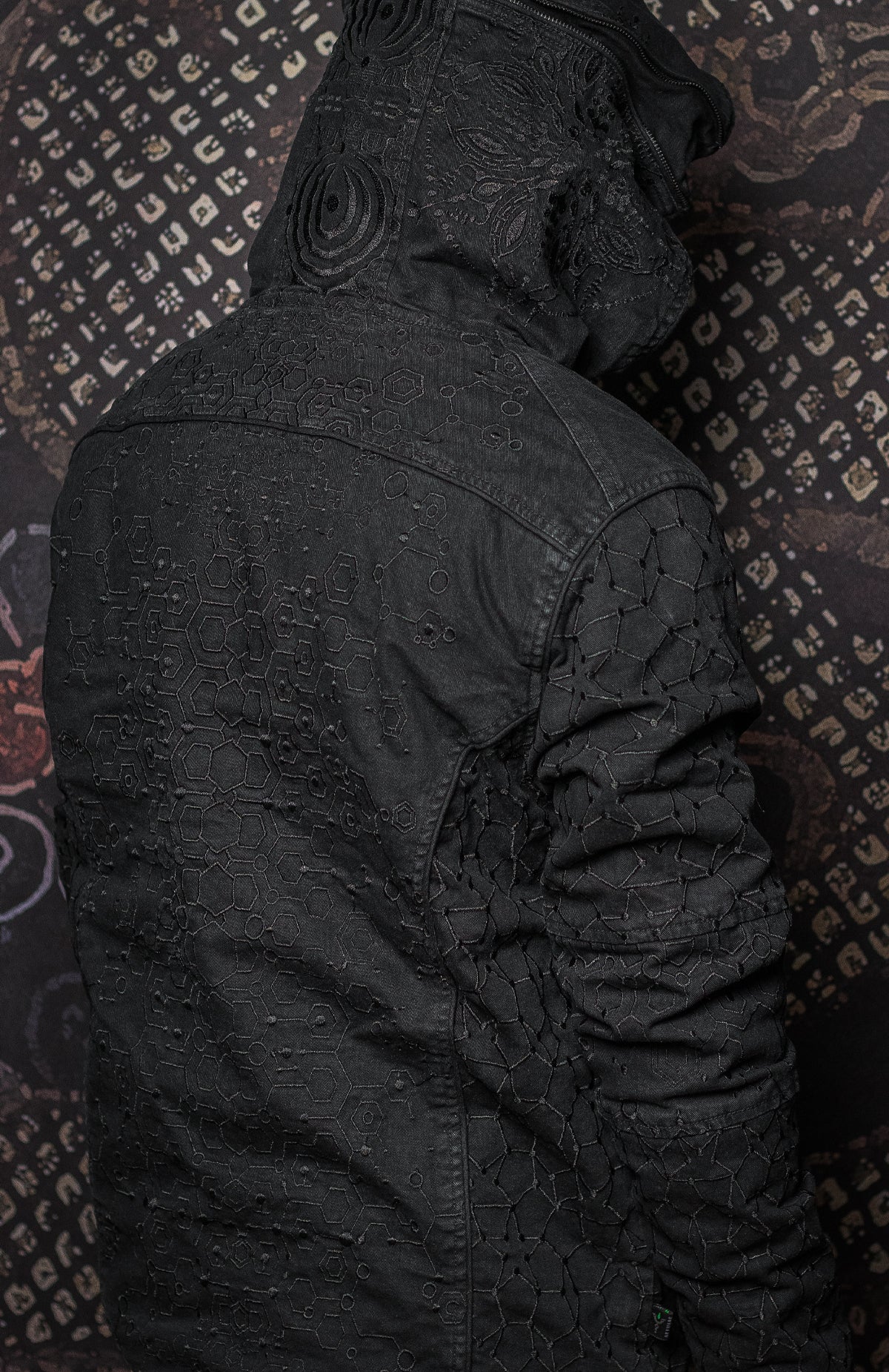 Jacket / Denim Stretchy Digital Embroidery Stonewashed - KAMBOZII PENTA