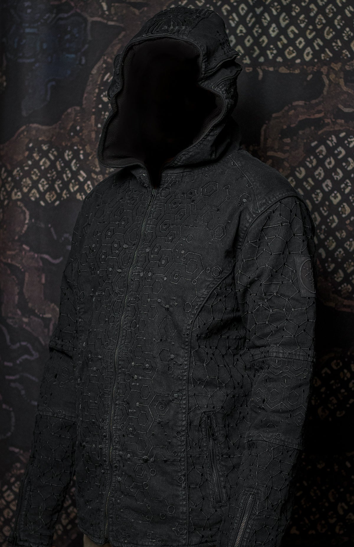 Jacket / Denim Stretchy Digital Embroidery Stonewashed - KAMBOZII PENTA