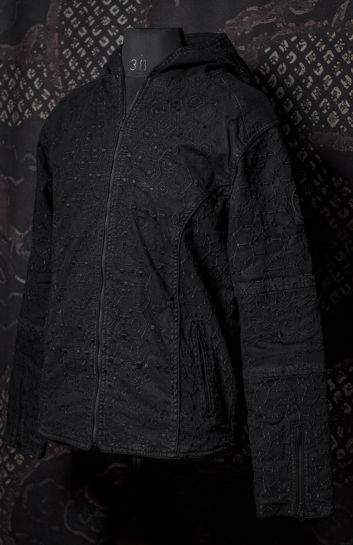 Jacket / Denim Stretchy Digital Embroidery Stonewashed - KAMBOZII PENTA