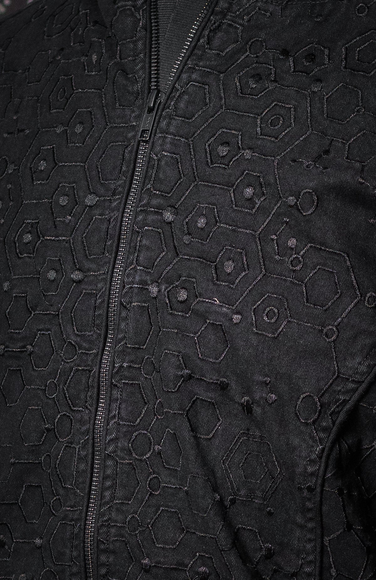 Jacket Men / Denim Digital Embroidery - Black KAMBOZII PENTA