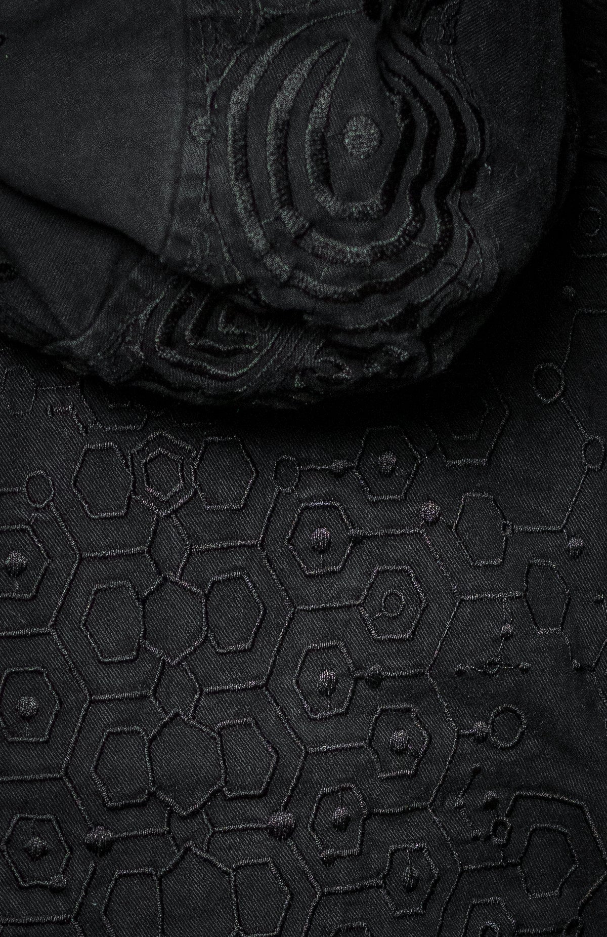 Jacket / Denim Stretchy Digital Embroidery Stonewashed - KAMBOZII PENTA