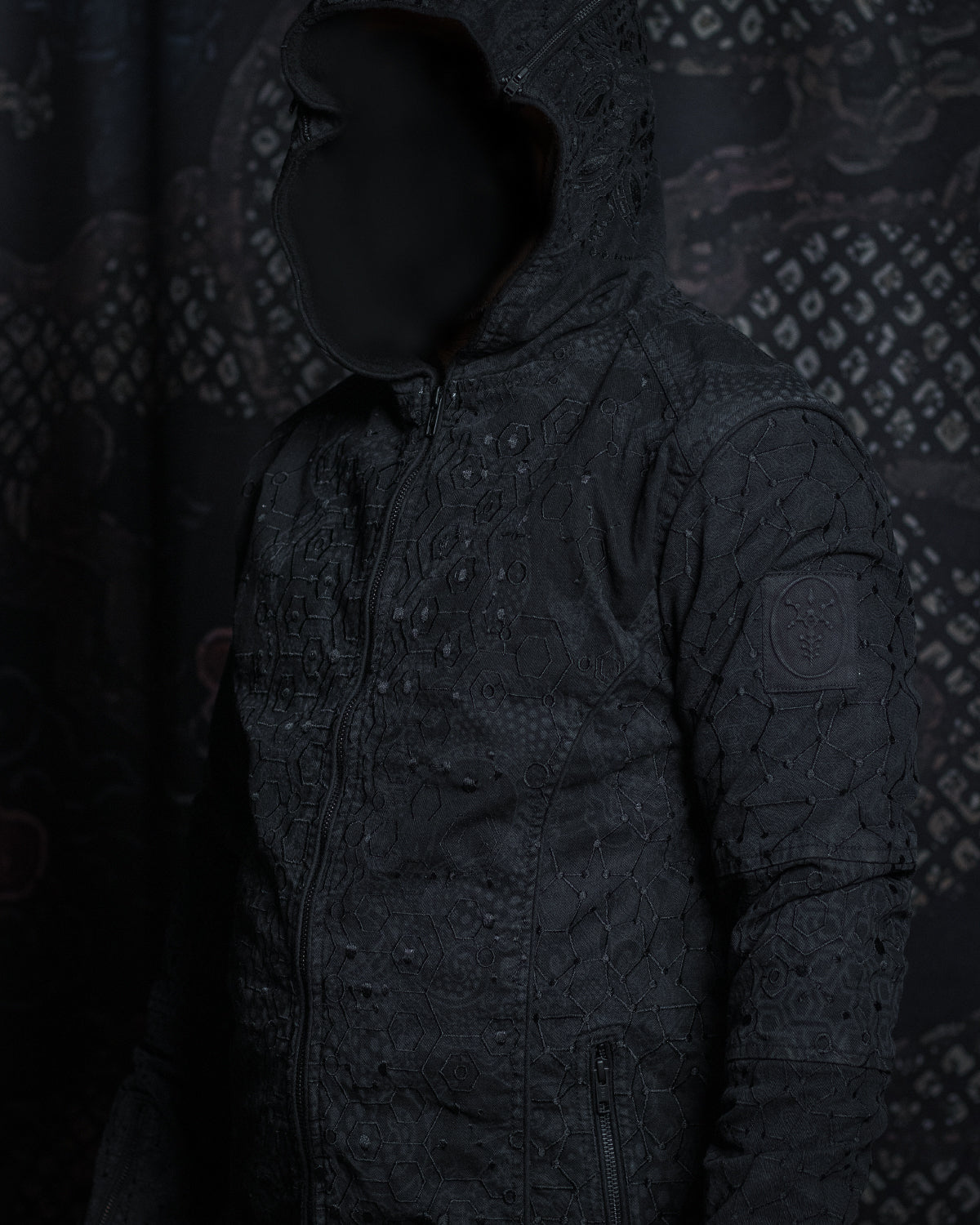 Jacket / Denim Stretchy Laser Print Digital Embroidery Stonewashed - DRAGONS KAMBOZII PENTA